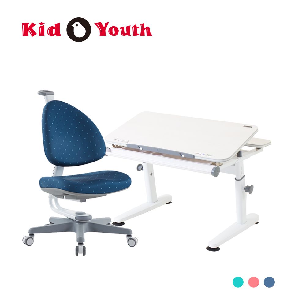 大將作 kid2youth - M2 Plus-XXS成長桌椅組(含BABO椅)/兒童書桌椅-深海藍