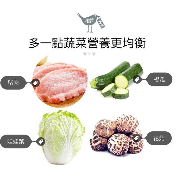 童心好食館 - 星星白色櫛瓜花菇娃娃菜鮮肉餛飩(無糖無鹽無調味)(10M+)(40顆)