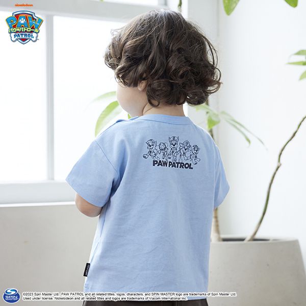 日本 petit main - 汪汪隊聯名 印花短袖上衣-毛毛-卡其