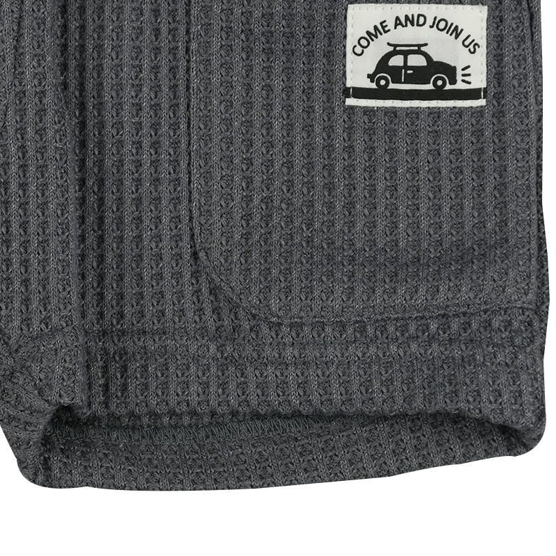 akachan honpo - 短褲 華夫格-深灰色