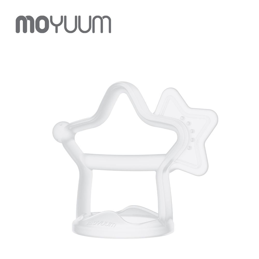 韓國 Moyuum - 白金矽膠手環固齒器-小星星-透明原色