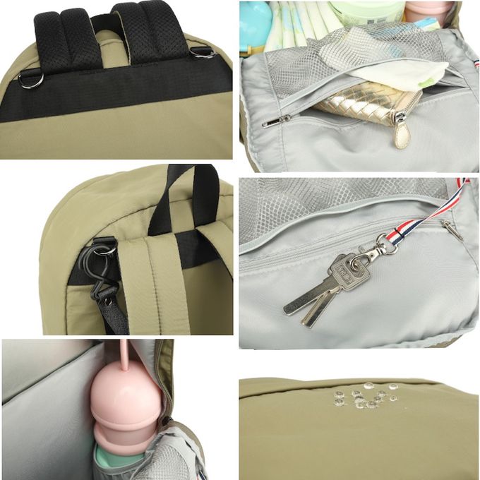 Heine 海恩 - WIN-219 後背包 極簡風女包 絲綢柔軟包包 尼龍後背包 防潑水後包包-黑色