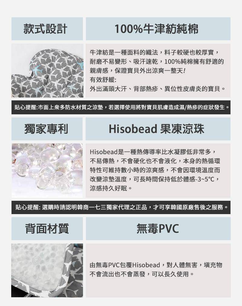 韓國 Jellypop - 獨家微顆粒果凍涼珠推車座墊-100%純棉酷涼墊-冰上雪樂園-淡藍 (69 X 33 X1.5(±2cm))