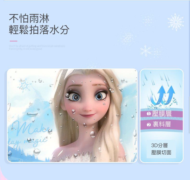 3D立體超輕量透氣減壓書包-卡通人物艾莎-紫色 (建議90~120cm)-22x14x30cm