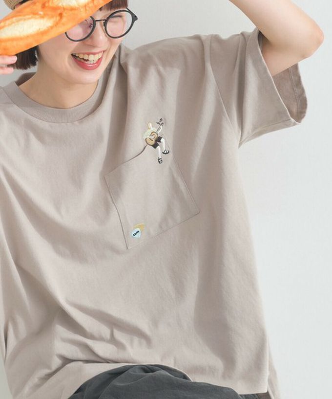 日本 Lupilien - 16OE天竺棉 俏皮刺繡五分袖上衣-花束-白