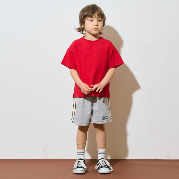 日本 b-ROOM - 側邊線條休閒短褲(4分丈)-黑