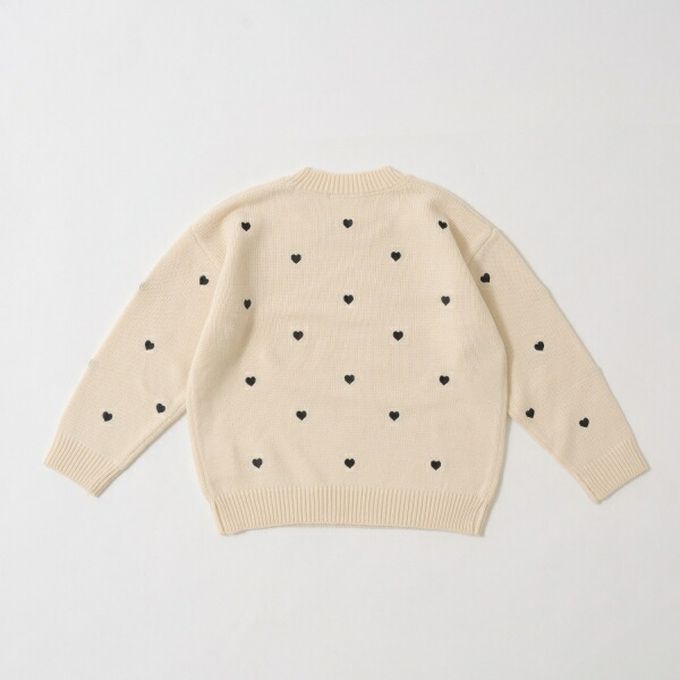 日本 Lycee mine - 可機洗 低調刺繡印花針織上衣-奶黃