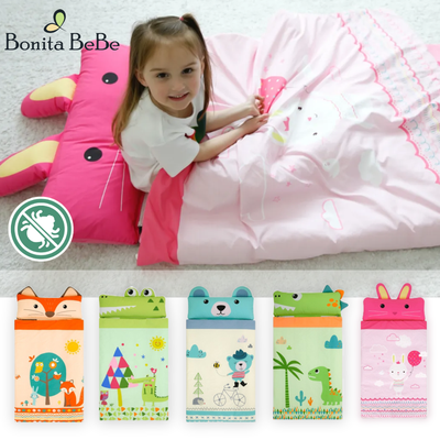 買睡袋送洗滌劑！韓國 Bonitabebe ♔ 幼兒園厚墊午睡睡袋組