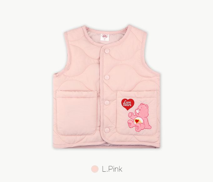 韓國 Care Bears - 聯名款刺繡熊熊絎縫背心-象牙白