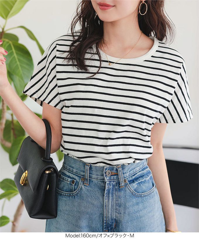 日本 Kobe Lettuce - 經典定番 純棉圓領短袖上衣-淡橙色