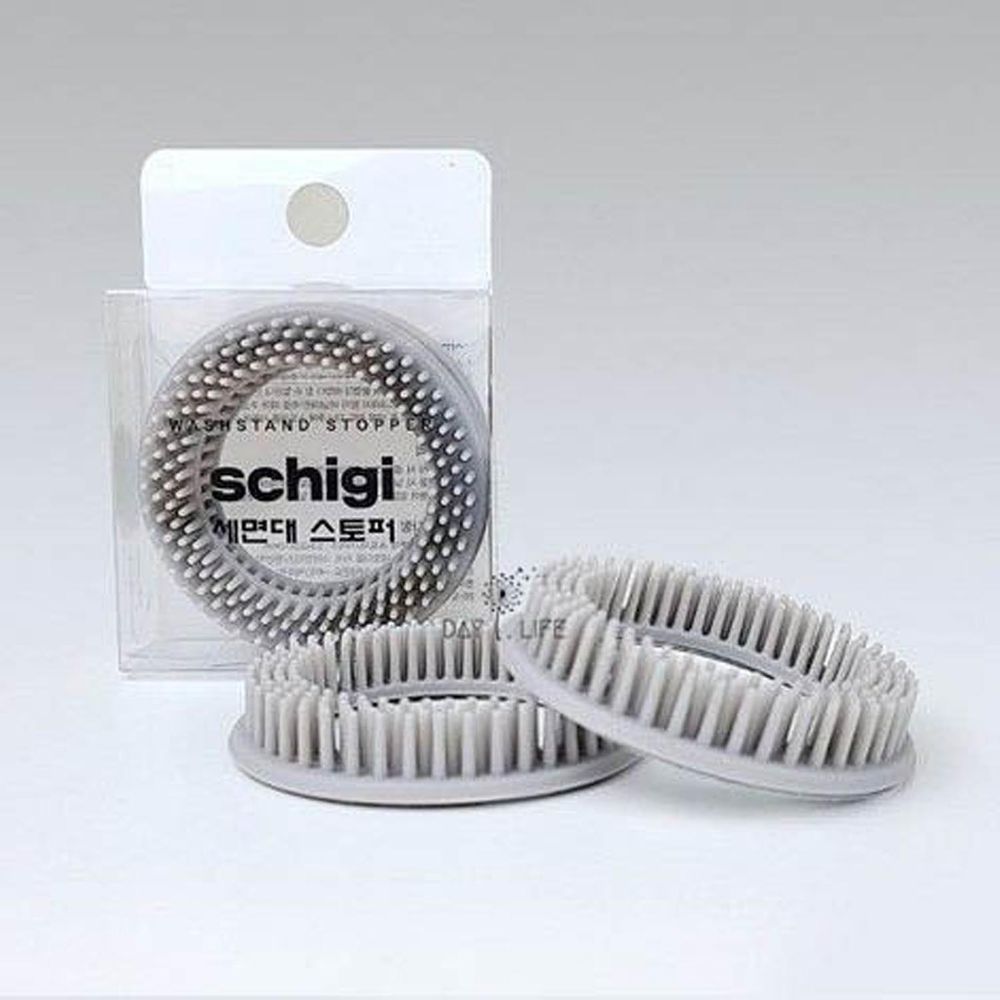 理理 liil - 韓國SCHIGI專利洗手檯磁性矽膠塞_2入組-大理石灰 (53x33x10mm)