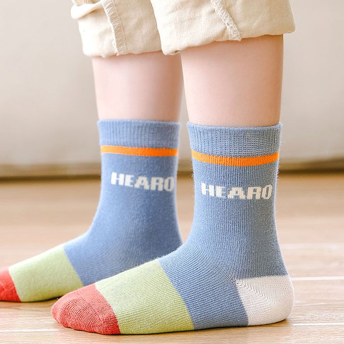 腳ㄚ子 - 兒童棉質中筒襪-恐龍寶寶