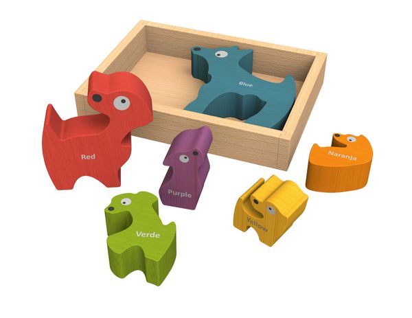 美國 Begin Again - 純木質拼圖玩具-小狗