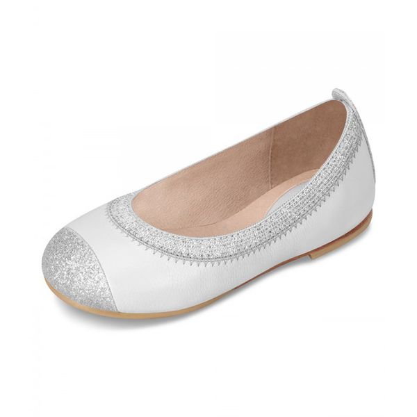 澳洲 Bloch - 銀邊芭蕾舞鞋(小童)-BT410P_WHT (EU23 (15cm))