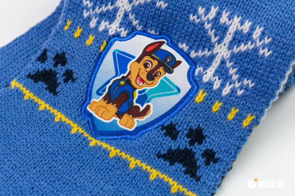 卡通暖暖針織圍巾-卡通人物汪汪隊-阿奇-淺藍色 (120×13cm)