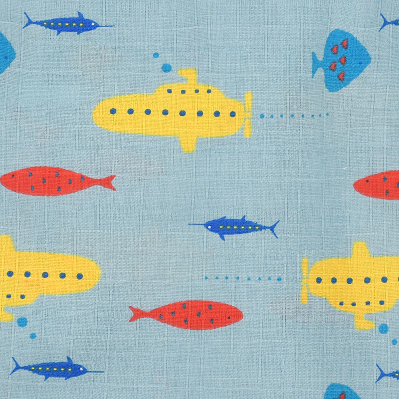 akachan honpo - 兩件式甚平-潛水艇-淺藍色