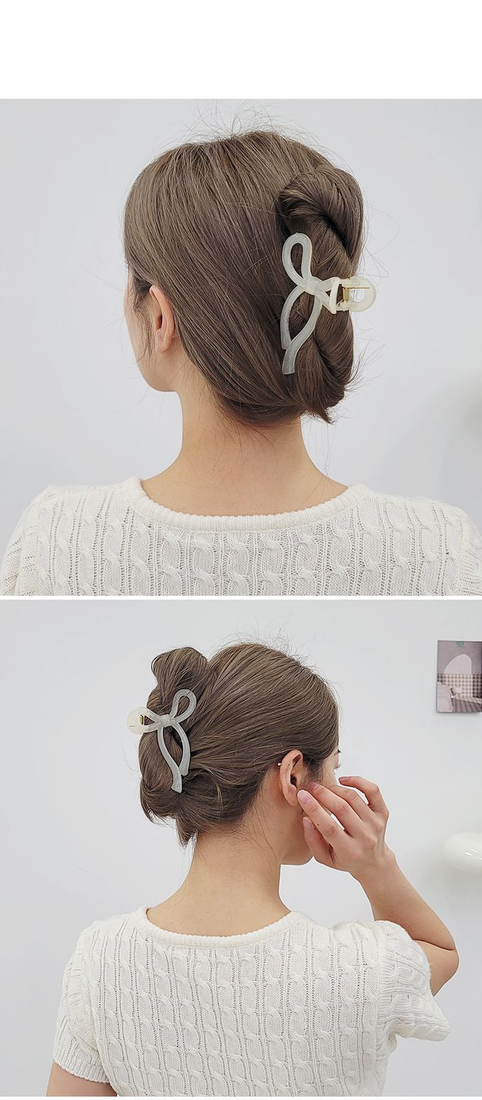 韓國 Soo&Soo - 果凍禮物結造型髮夾/抓夾-透明