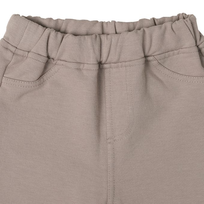 akachan honpo - 10分長經典褲 裏起毛-一般合身款-深灰色