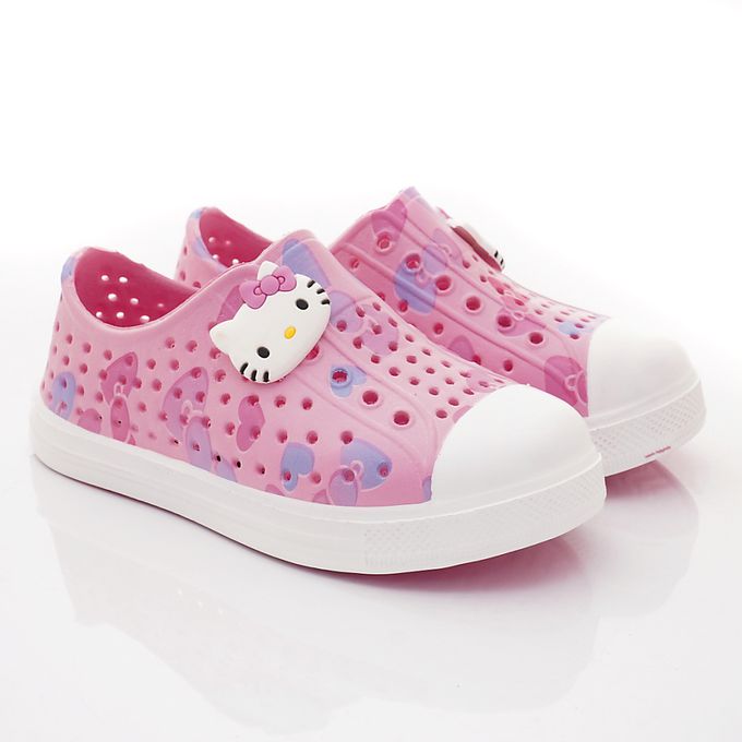 HELLO KITTY - HELLO KITTY-印花洞洞休閒便鞋-823627粉(中小童段)-休閒鞋-粉