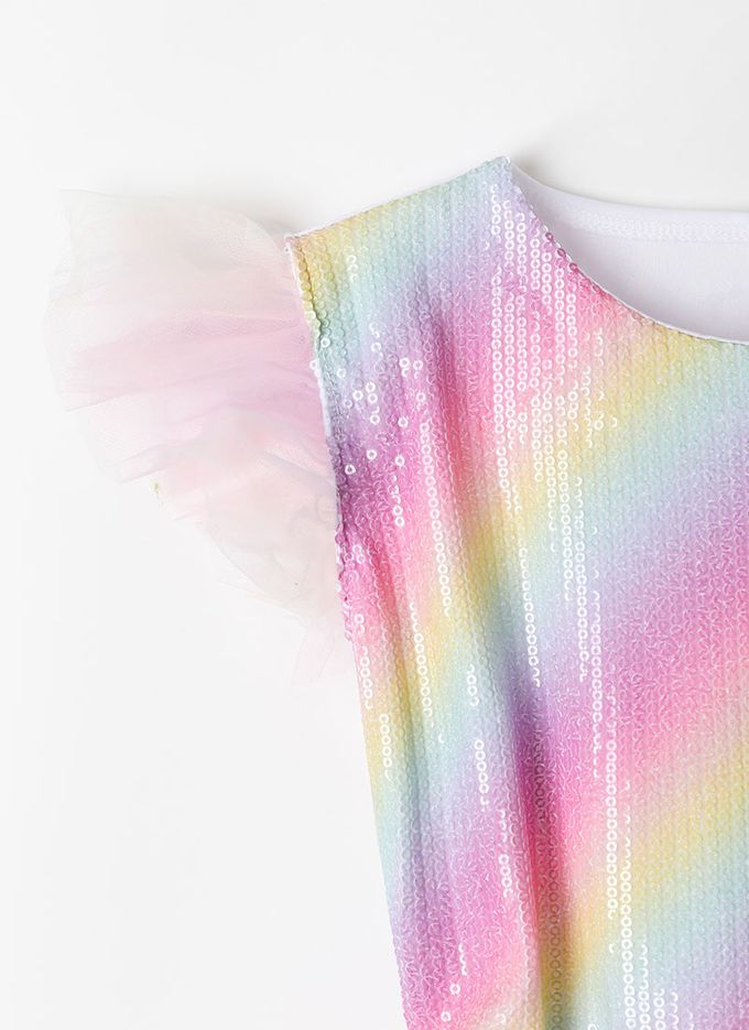 韓國 OZKIZ - 獨角獸仙子亮片洋裝(附飾品)-粉