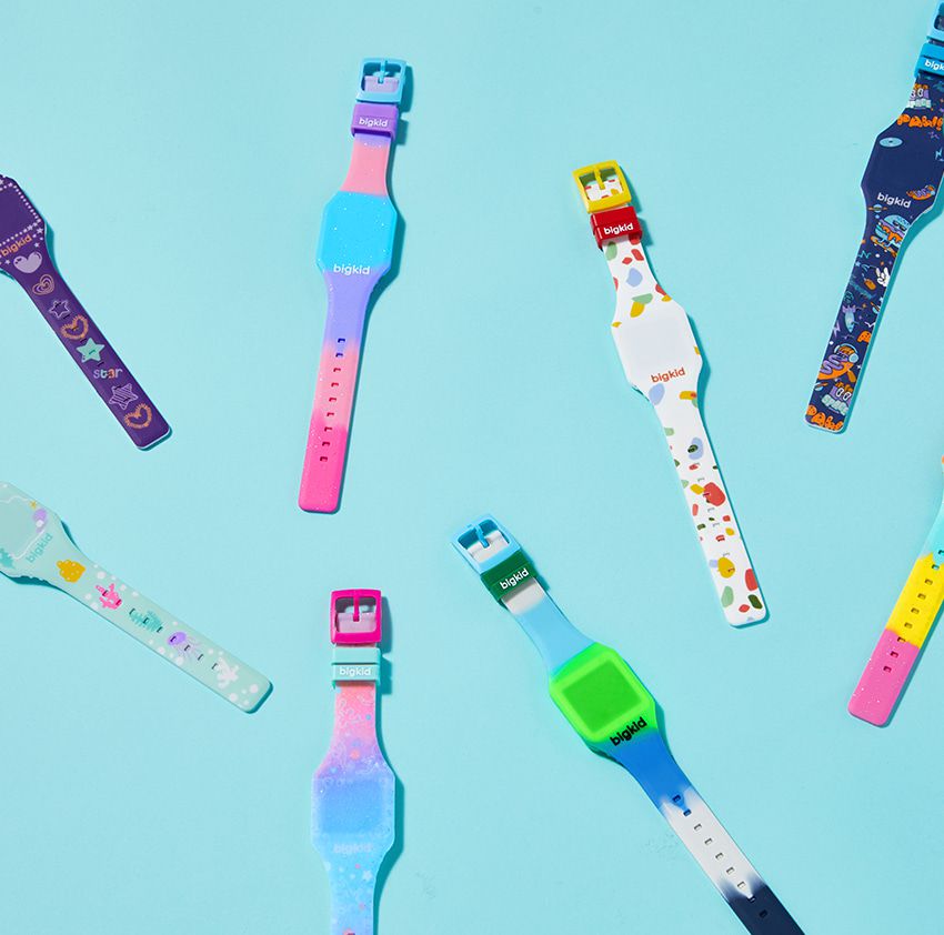 韓國 bigkid - 香香LED電子錶-深藍(橘子香)