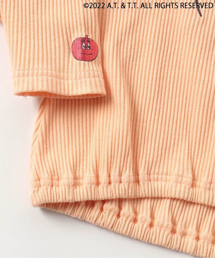 日本 apres les cours - 泡泡先生聯名 刺繡圖案羅紋上衣-勝利-青綠