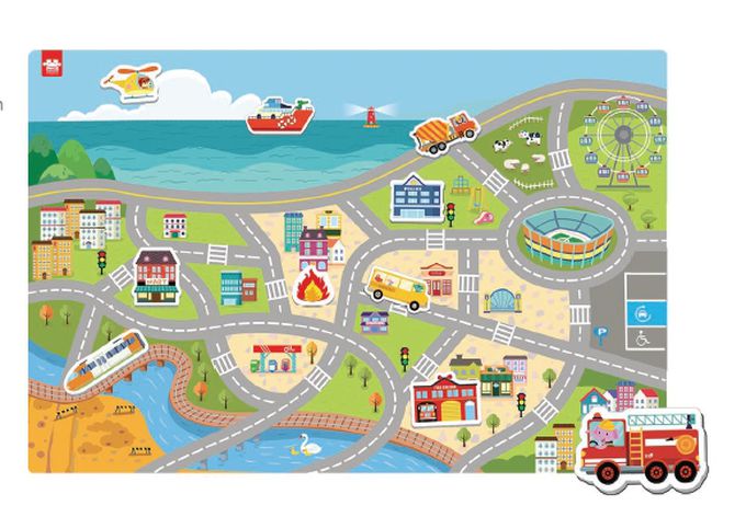 韓國 Ariati - 場景磁性壁貼-交通大隊