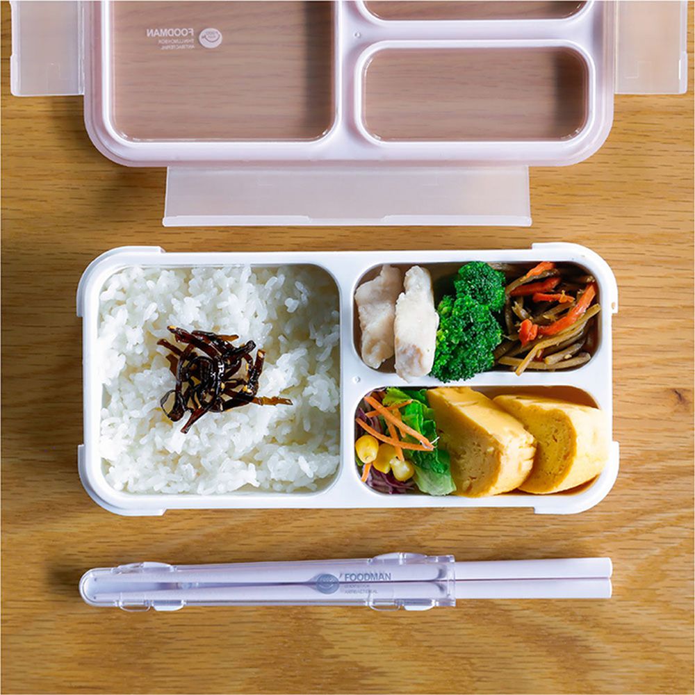 時尚巴黎系列抗菌纖細餐盒400ml-淺粉-215g