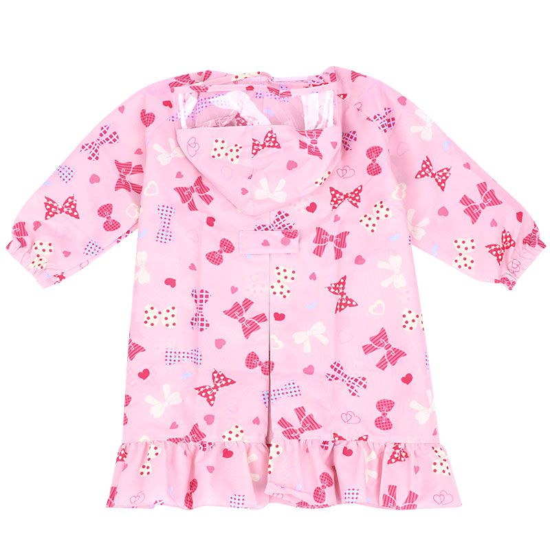 akachan honpo - 雨衣-蝴蝶結&愛心-粉紅色