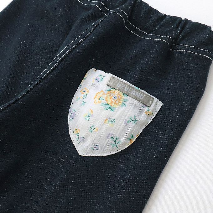 日本 ZOOLAND - 甜美花卉反摺短褲-粉紅