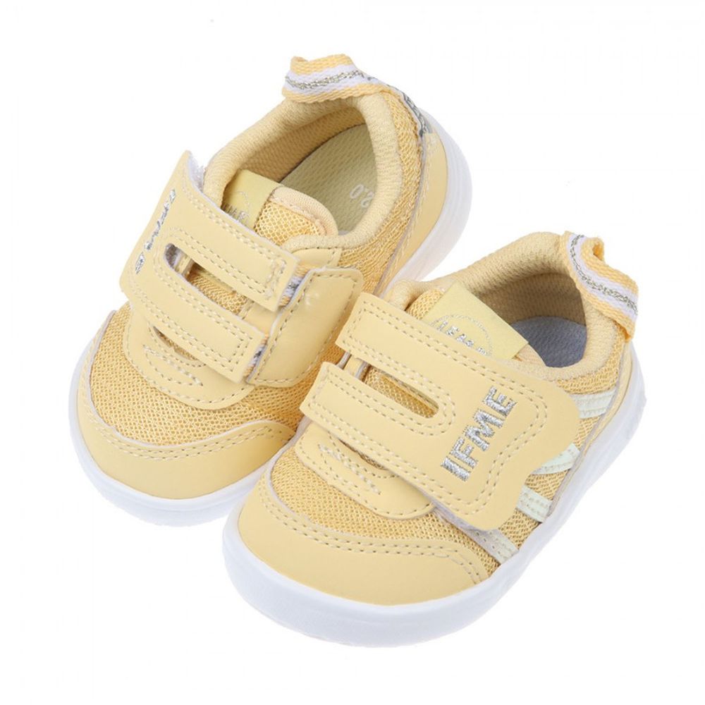 日本IFME - 和風彩光馬卡龍黃寶寶機能學步鞋