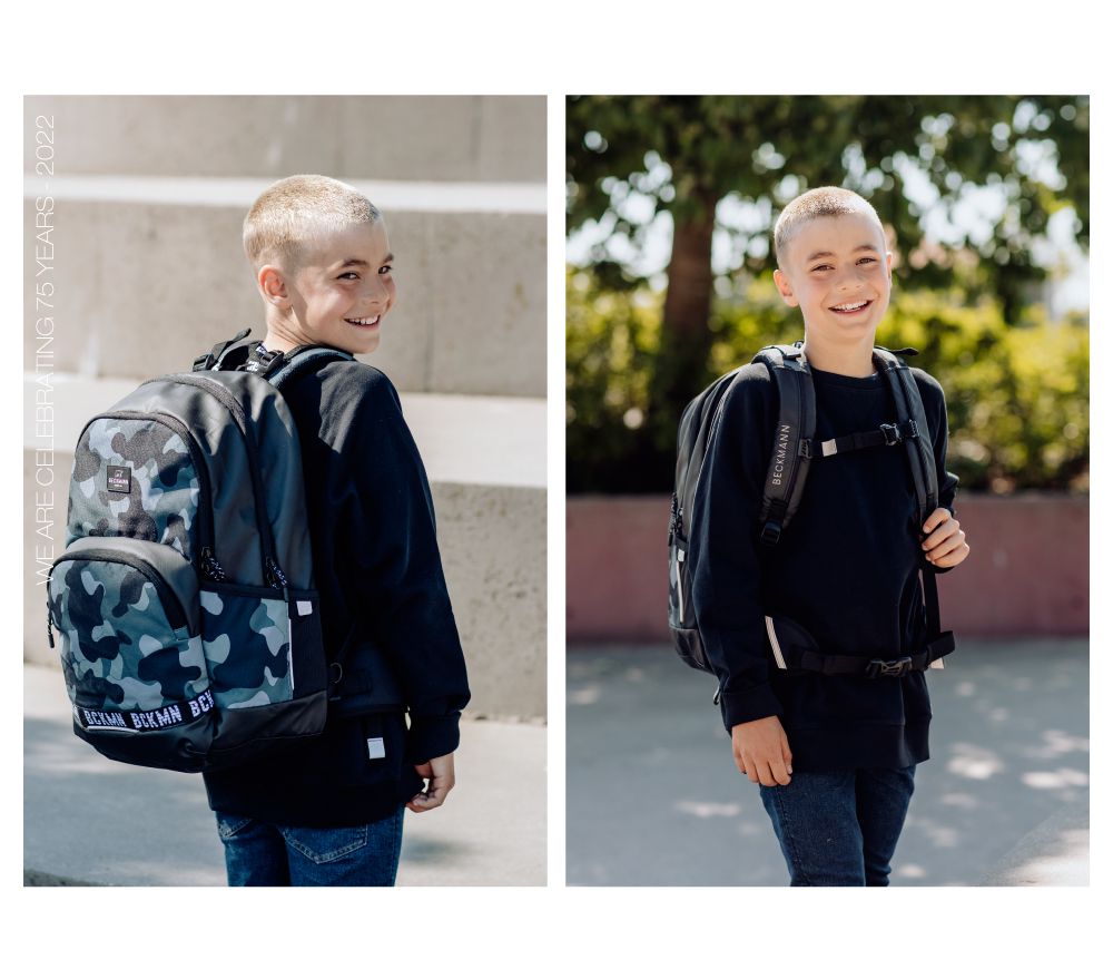 Beckmann - Sport Junior 護脊書包 30L-灰迷彩2.0