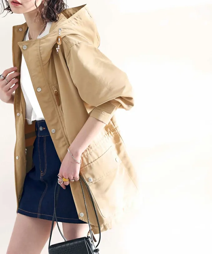 日本 Classical Elf - [熱銷NO.1]  3WAY百搭保暖連帽防風外套-淺米杏