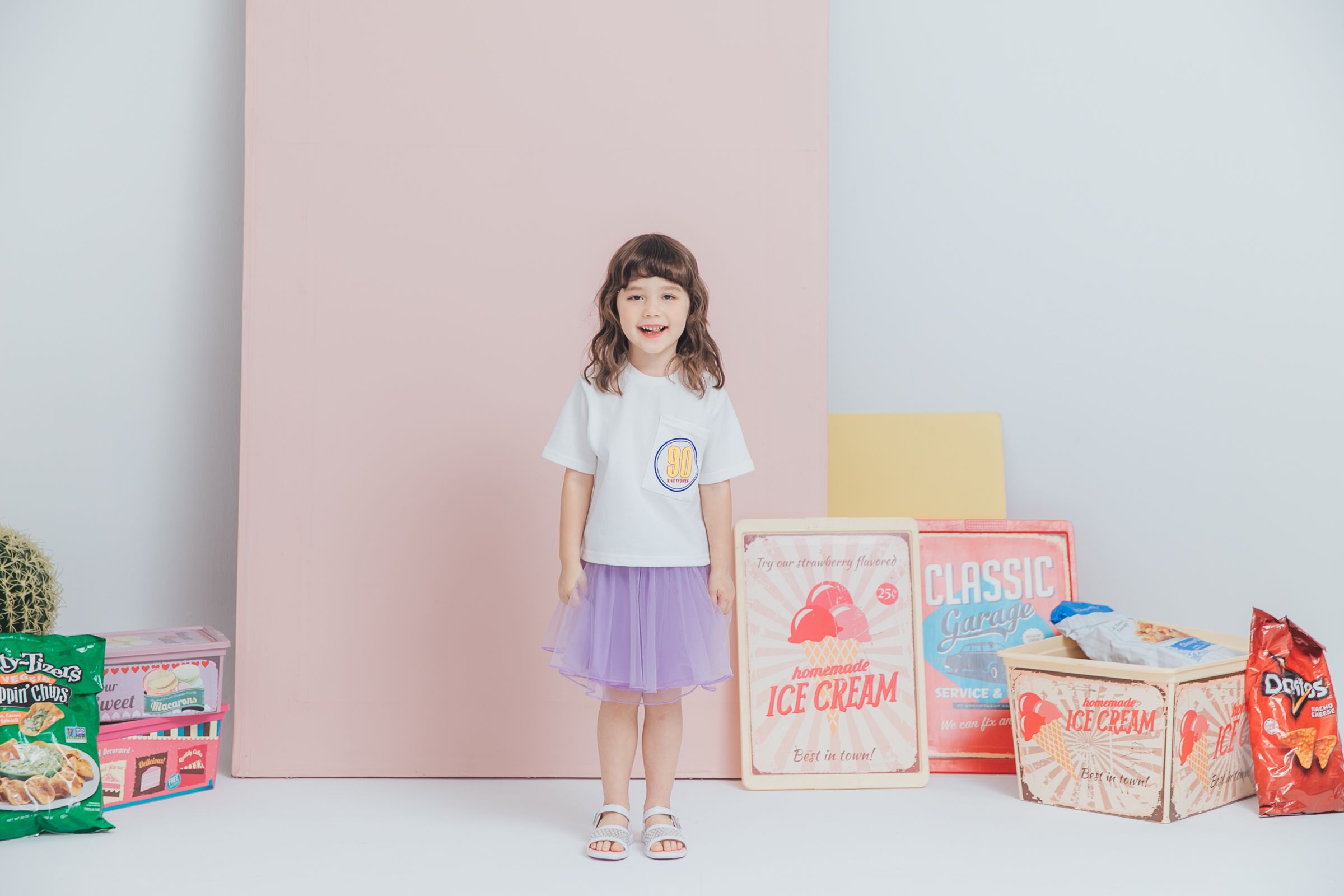 Peachy - 北鼻款*獨家訂製綿柔空氣紗裙-短裙款-薰衣草紫