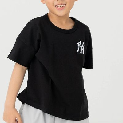 日本 Chil2 - MLB聯名 純棉短袖上衣-紐約洋基-黑