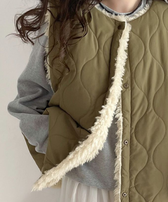 日本 Classical Elf - 雙面穿時尚泰迪熊毛絨背心-黑