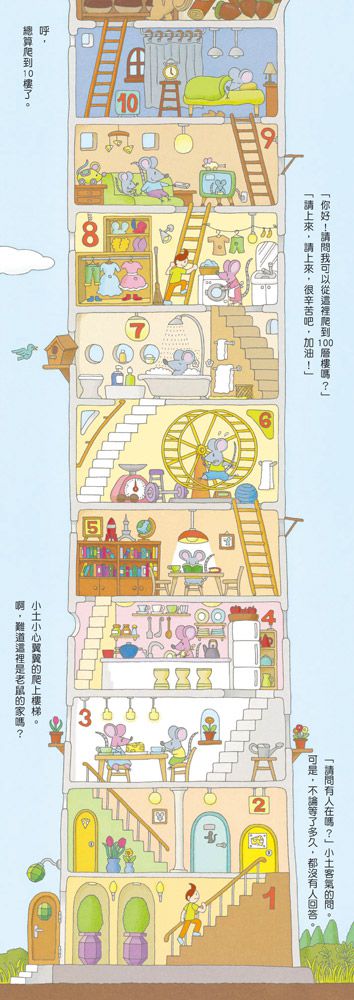 小魯文化 - 【100層樓繪本迷你版全收集】-100層樓的家 迷你版(二版)＋地下100層樓的家 迷你版(二版)＋海底100層樓的家 迷你版(二版)＋天空100層樓的家 迷你版