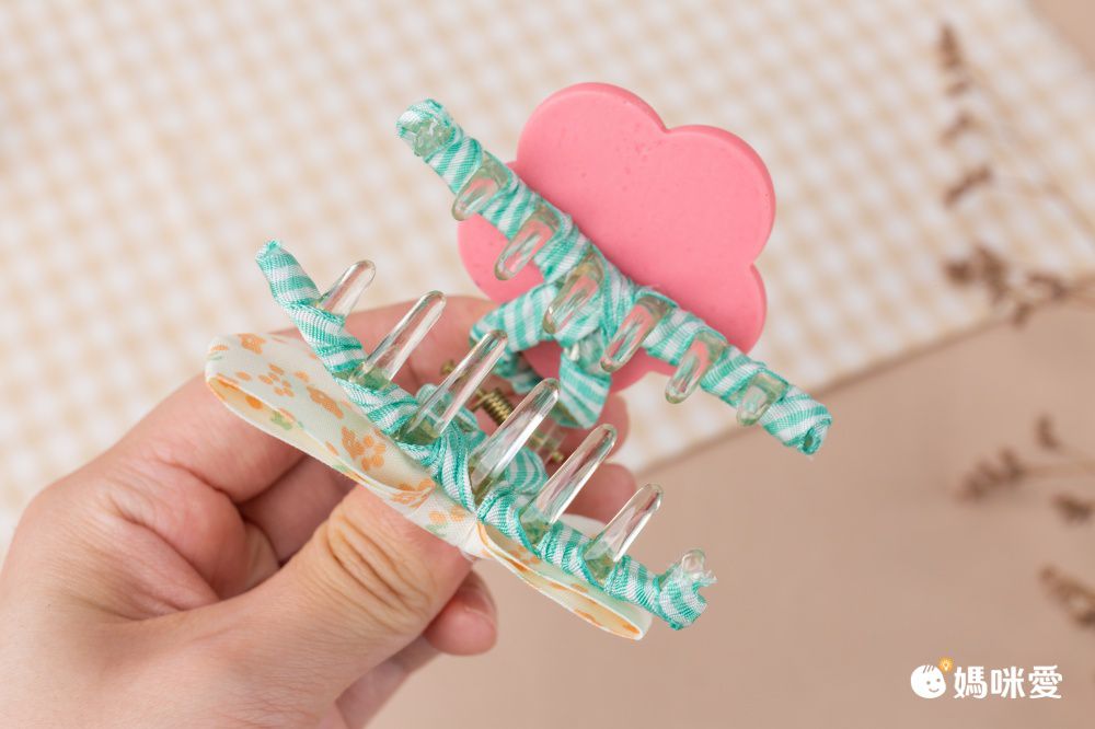 田園風碎花花朵爪夾-紫色花朵