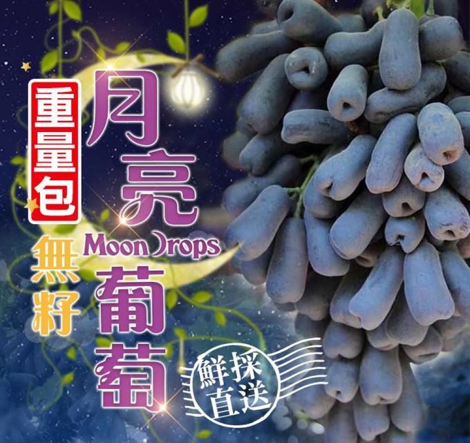 愛品鮮 - 美國空運 Grapery無籽月亮葡萄1袋-1kg/袋X1