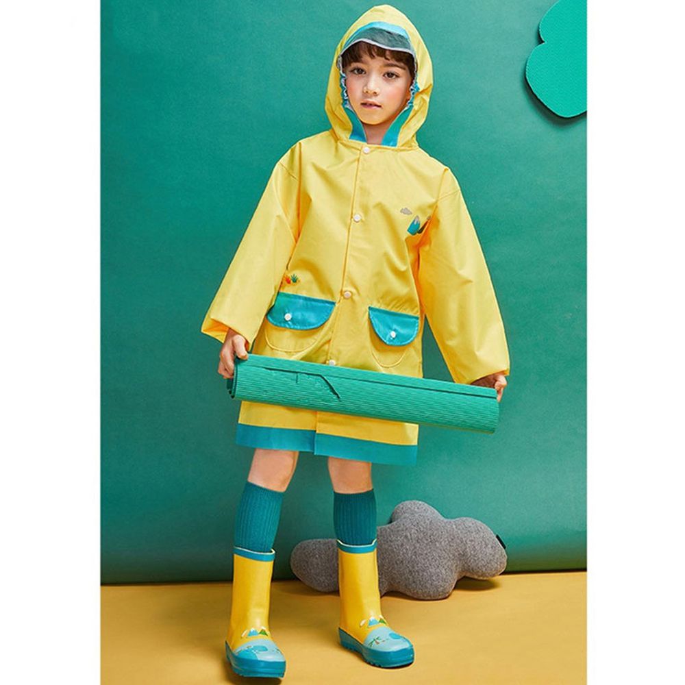 韓國lemonkid - 牛津布造型雨衣-黃色恐龍