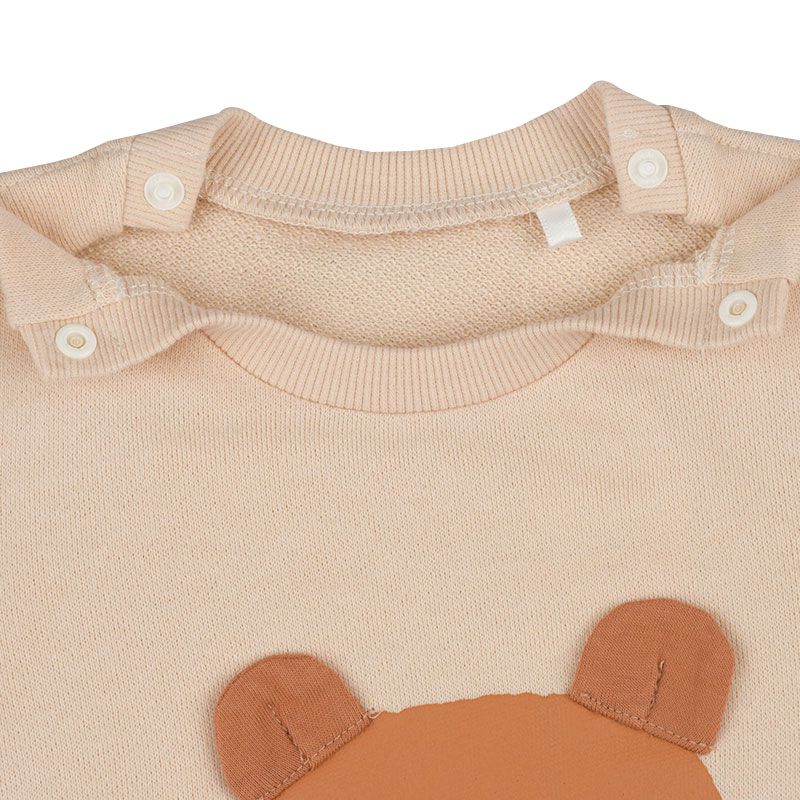 akachan honpo - 包屁衣+褲子-動物-淺卡其色