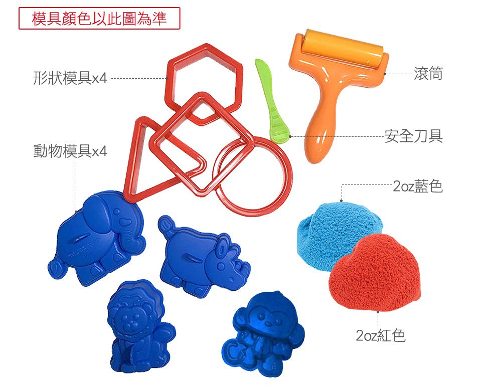 瑞典 Mad Mattr - 瑞典瘋狂博士MM沙-創意學習組-幾何動物-2oz x2