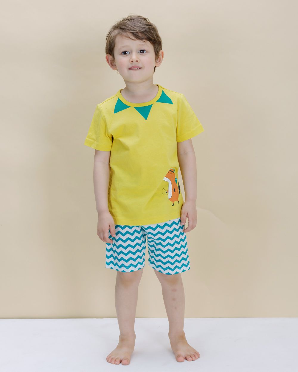 韓國 Sopoliini 童趣北歐風☺ 夏季純棉套裝 / 家居服