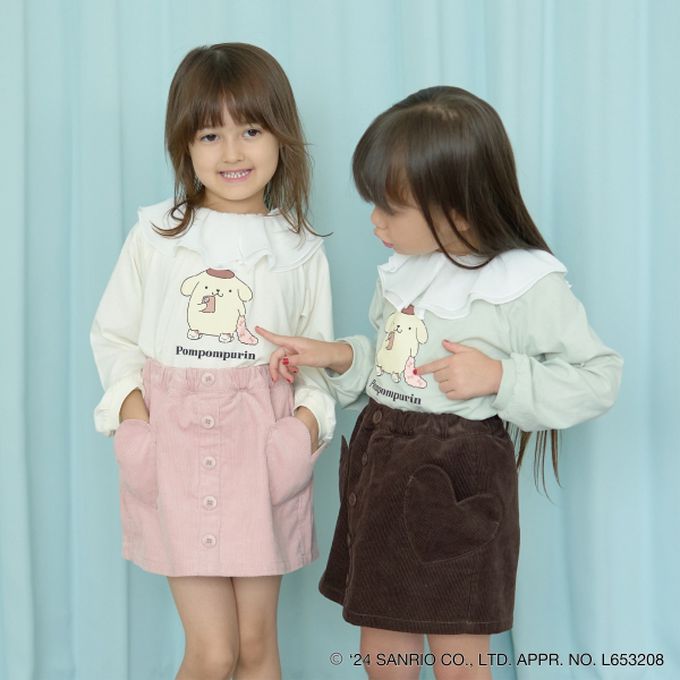 日本 Lycee mine - 聯名款 正反2way薄紗領長袖上衣-酷洛米-天藍