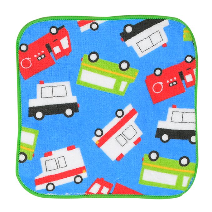 akachan honpo - 小方巾5條組-交通工具 (15×15cm)