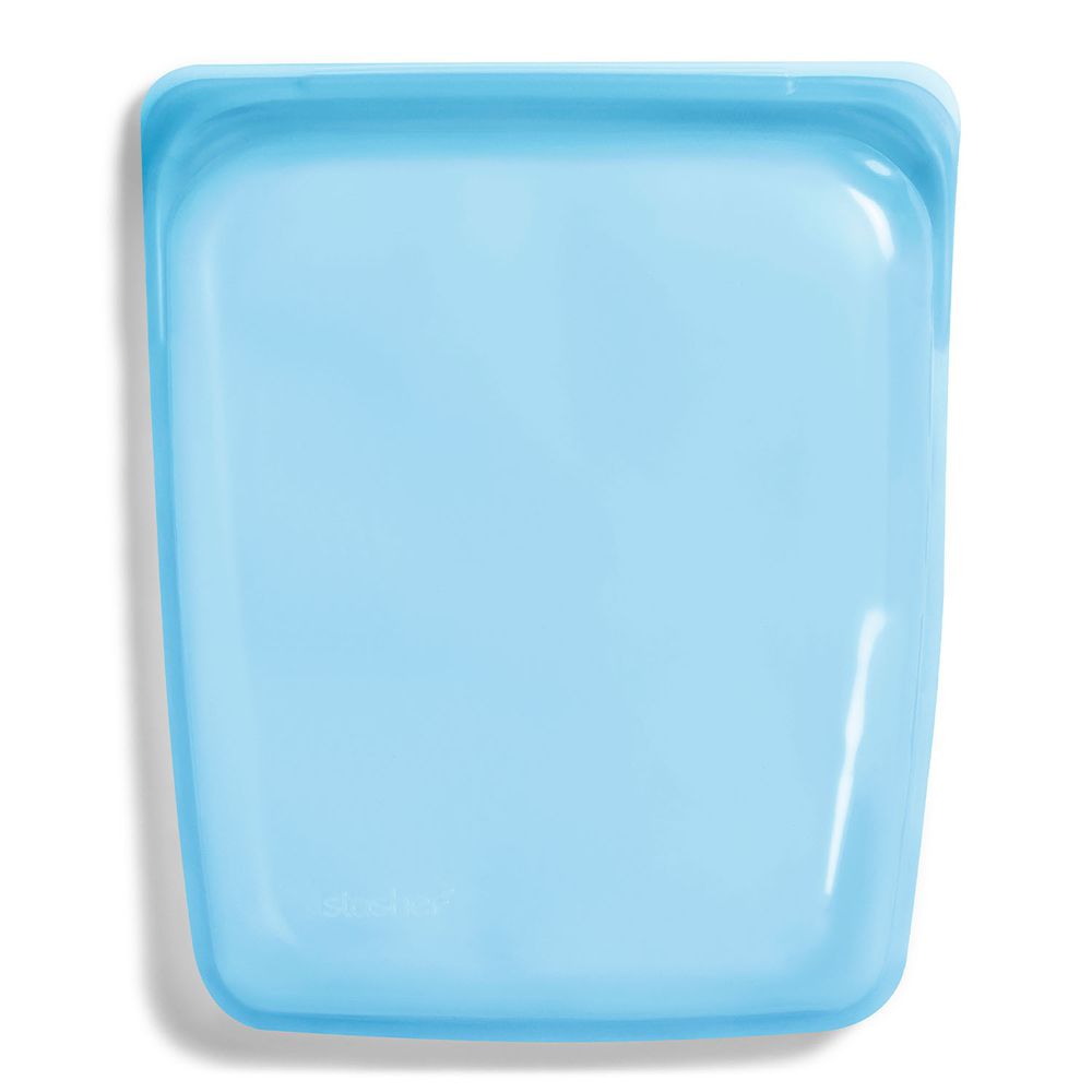 美國 Stasher - 食品級白金矽膠密封食物袋-大長形-藍 (1893ml)