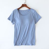 莫代爾柔軟涼感Bra T-藍色
