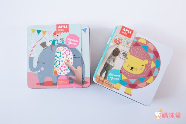 西班牙 APLI - 藝術家貼紙畫-入門-底圖16張+形狀貼紙10張+收納鐵盒1個