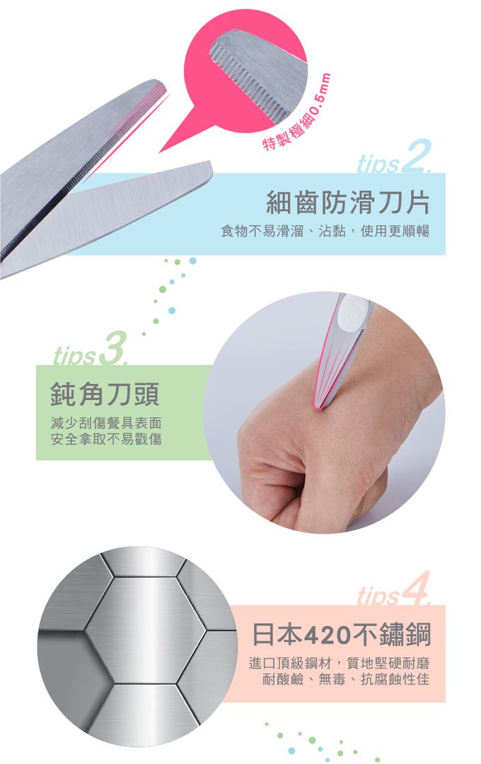 nac nac - 萬用食物剪-海洋藍