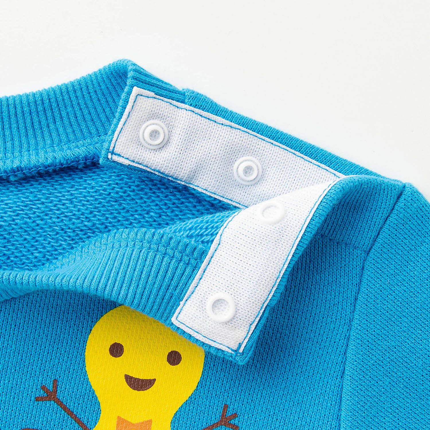 日本千趣會 - (日本chokochoko) 純棉裏毛長T-花生兄弟-藍